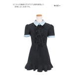 Tika ワンピース デニム風フロントフリルフラットカラータイトミニドレス | Tika | 詳細画像8 