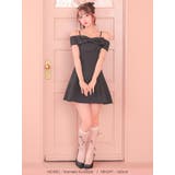 オフショル×リボンアクセントフレアミニドレス ガーリードレス 袖なし | Tika | 詳細画像11 