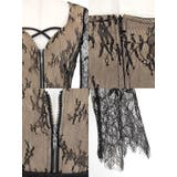 レース×アシメ裾クロスデコルテデザインタイトミニドレス セクシードレス 袖あり | Tika | 詳細画像9 