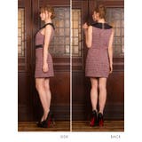 クラシカル映え◎レッドツイードタイトミニドレス ガーリードレス 袖なし | Tika | 詳細画像7