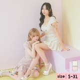 ウエストカットツイードプリーツタイトミニドレス ガーリードレス 袖あり | Tika | 詳細画像1 