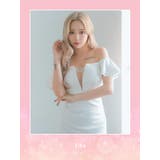 ヌーディーレースカットオフショルタイトミニドレス セクシードレス 袖あり | Tika | 詳細画像1 