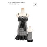 モノトーン千鳥格子柄ビッグリボンミニドレス ガーリードレス 袖なし | Tika | 詳細画像7