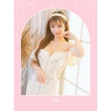 サイドシースルーフルジップモチーフビジュータイトミニドレス ガーリードレス | Tika | 詳細画像1 