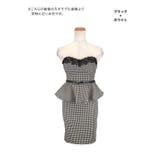 千鳥格子柄ウエストマークペプラムタイトミニドレス セクシードレス ガーリー | Tika | 詳細画像6