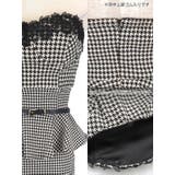 千鳥格子柄ウエストマークペプラムタイトミニドレス セクシードレス ガーリー | Tika | 詳細画像7