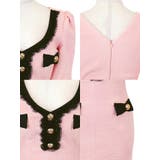 ブラックレース×リボンデザイン裾フリルタイトミニドレス 韓国ドレス ガーリードレ… | Tika | 詳細画像7 