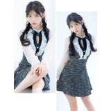 ドットシアースリーブ&フリルツイードミニドレス 韓国ドレス ガーリードレス | Tika | 詳細画像2