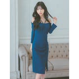 コードショルダー×オフショルデザインタイトミディアムドレス 韓国ドレス セクシー | Tika | 詳細画像9