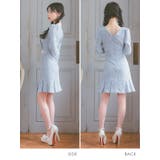 スクエアネック×ウエストカットツイードフレアミニドレス 韓国ドレス セクシー | Tika | 詳細画像5 