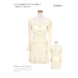 ワッフルニットニュアンスカラーボックスプリーツフレアミニドレス 韓国ドレス | Tika | 詳細画像7