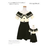 セーラーカラー×オフショルバイカラーフレアミニドレス 韓国ドレス ガーリードレス | Tika | 詳細画像8