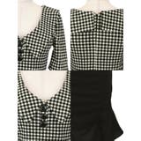 チェック×襟デザインドロスト風タイトミニドレス 韓国ドレス 袖あり | Tika | 詳細画像9