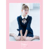 襟つきデコルテカット総レースAラインミニドレス 韓国ドレス ガーリードレス | Tika | 詳細画像2 