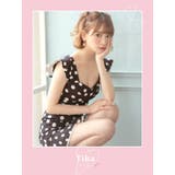 リボン風クロスウエストカットマーメイドラインミニドレス 韓国ドレス ガーリードレス | Tika | 詳細画像6 