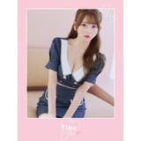 ウエストカットパフスリーブタイトミニドレス 韓国ドレス ガーリードレス | Tika | 詳細画像6