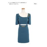 Tika 韓国キャバドレス アシンメトリーゴールドチェーンお腹魅せベルト風デザイ… | Tika | 詳細画像8