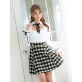 Tika 韓国製 胸元開きリボンチェックフレアミニドレス | Tika | 詳細画像5