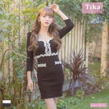 ブラック | 柔らかニットハイウエストマーク韓国ミニドレス ガーリードレス キャバドレス | Tika