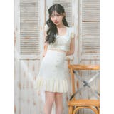 総コットンレースウエストカットタイトミニドレス 韓国ドレス ガーリードレス | Tika | 詳細画像7 