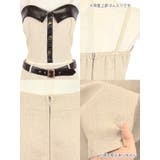 Tika フェイクレザー切替セットアップフレアミニドレス ガーリードレス | Tika | 詳細画像8 