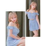 ドットフリルチュールトップスセットアップミニドレス ガーリードレス 袖なし | Tika | 詳細画像7