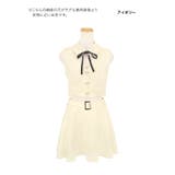 アイボリー | Tika 襟付きリボンノースリーブセットアップフレアミニドレス ガーリードレス | Tika