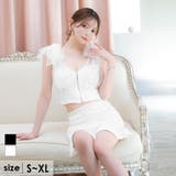 ホワイト | Tika ビジューラインストーン×ハーフジップセットアップミニドレス セクシード… | Tika