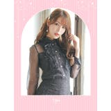 シースルースリーブ×ツイードセットアップフレアミニドレス 韓国ドレス | Tika | 詳細画像7