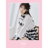 ツイードブロックチェックブラウス&スカートセットアップ 韓国ドレス ガーリードレス | Tika | 詳細画像6