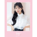 フラワーレースブラウス&スカンツセットアップミニドレス 韓国ドレス ガーリードレス | Tika | 詳細画像2
