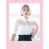 シアードットブラウス&スカンツセットアップミニドレス 韓国ドレス ガーリードレス | Tika | 詳細画像2