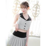 Tika 襟付きホルターネックプリーツセットアップフレアミニドレス セクシードレ… | Tika | 詳細画像4 