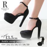 ブラック | サイドカットアンクルストラップ付きハイヒールパンプス パンプス アンクルストラップ | Tika