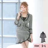 千鳥格子柄×パイピングフリルラップセットアップミニ丈スーツ セット[品番：XK000010536]｜Tika（ティカ）のレディースファッション通販｜SHOPLIST（ショップリスト）