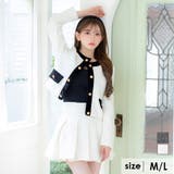 オフホワイト | ノーカラーツイードセットアップミニスカスーツ カジュアルスーツ ツーピース | Tika