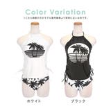 モノトーンボタニカルデザインドロストビスチェビキニ ガーリースイムウェア スポー… | Tika | 詳細画像6 