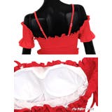 フリルギャザーオープンショルダーハイウエストビスチェビキニ ガーリースイムウェア | Tika | 詳細画像7