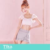 ドロスト×フリルキュロットセットアップビキニ ガーリースイムウェア 体型カバー水着 | Tika | 詳細画像1
