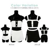 モノトーンパイピングタンキニ ガーリースイムウェア 体型カバー水着 | Tika | 詳細画像6