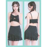 スカート付きフリルエンブロイダリーレースビキニ ガーリースイムウェア セット水着 | Tika | 詳細画像5