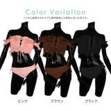 レースアップフリルギャザーオフショルビキニ ガーリースイムウェア 水着 | Tika | 詳細画像6