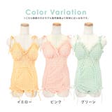ギンガムチェックフリル×ポイントリボンワンピース水着 ガーリースイムウェア | Tika | 詳細画像6