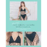 メッシュフリンジペプラムニット重ね着ビキニ リゾートスイムウェア 重ね着水着 | Tika | 詳細画像4