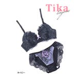ポイントリボンフラワー刺繍レースブラ&ショーツセット 勝負下着 | Tika | 詳細画像6