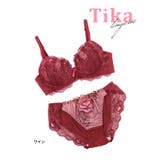 ポイントリボンフラワー刺繍レースブラ&ショーツセット 勝負下着 | Tika | 詳細画像6