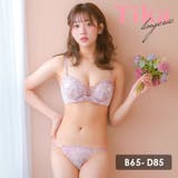 バストレースアップコード×フラワー刺繍ブラ＆ショーツセット ガーリーランジェリー | Tika | 詳細画像1 