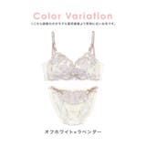 ボタニカル刺繍レース×リボンノンワイヤーブラ＆ショーツセット 勝負下着 ガーリー… | Tika | 詳細画像5 