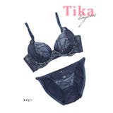 フラワーレースポイントビジューブラ&ショーツセット 勝負下着 フルバックショーツ | Tika | 詳細画像6
