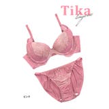 フラワーレースポイントビジューブラ&ショーツセット 勝負下着 フルバックショーツ | Tika | 詳細画像6